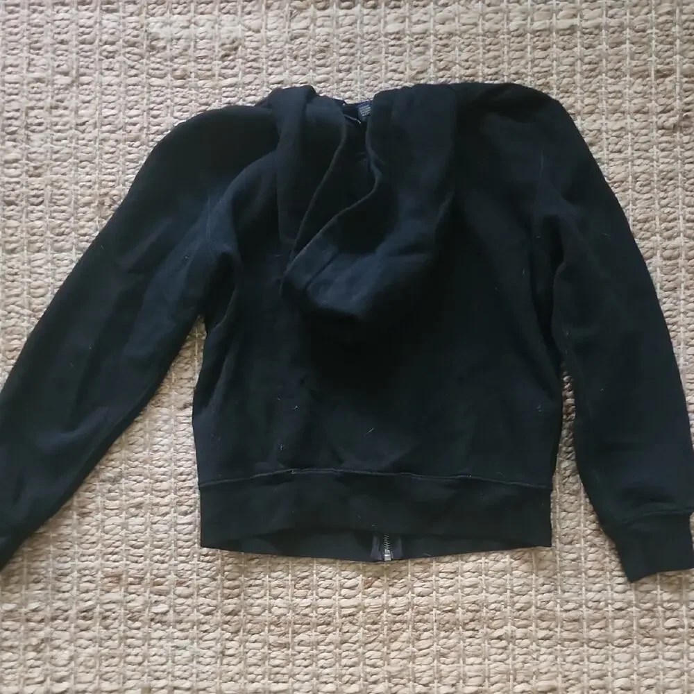 Polo by Ralph Lauren Kids Black Hoodie Preppy Classic Zip Front Hoodie